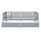 Platform bed Daybed Wood Bed with Two Drawers