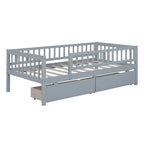 Platform bed Daybed Wood Bed with Two Drawers