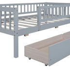 Platform bed Daybed Wood Bed with Two Drawers