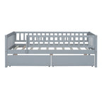 Platform bed Daybed Wood Bed with Two Drawers