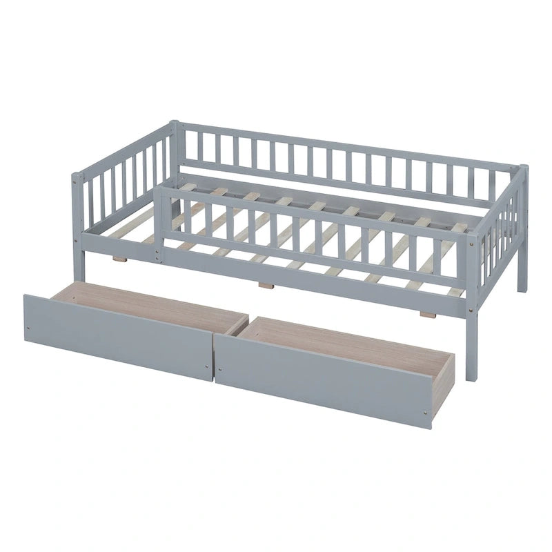 Platform bed Daybed Wood Bed with Two Drawers