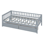 Platform bed Daybed Wood Bed with Two Drawers