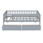 Platform bed Daybed Wood Bed with Two Drawers