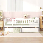 Platform bed Daybed Wood Bed with Two Drawers