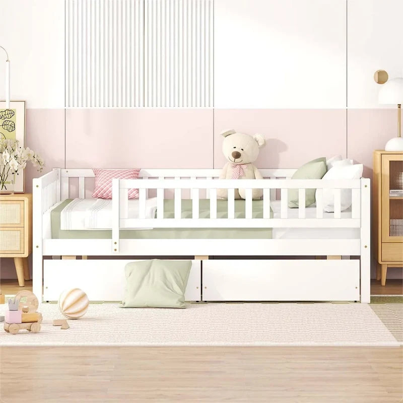 Platform bed Daybed Wood Bed with Two Drawers