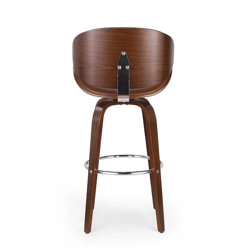 Jakin Indoor Upholstered Swivel Barstool by Christopher Knight Home