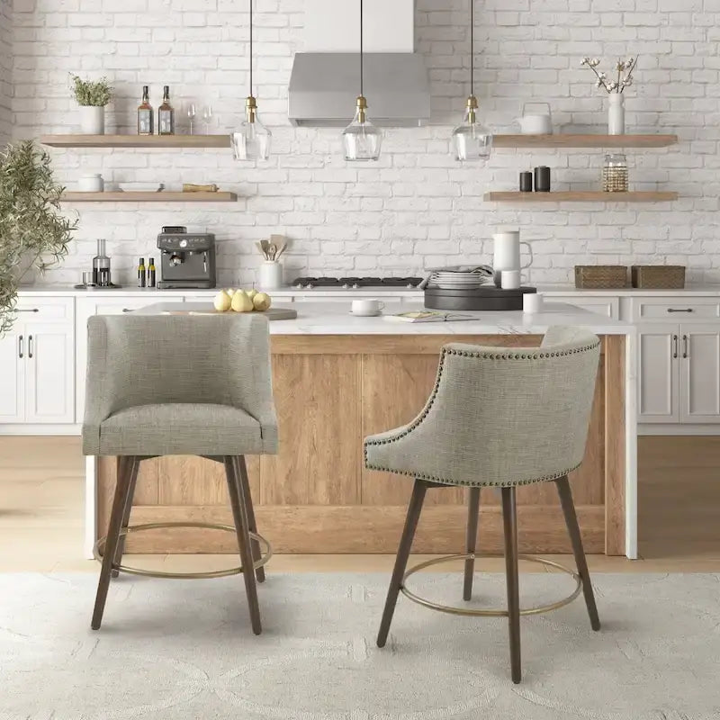 Madison Park Quarry Swivel Counter Stool