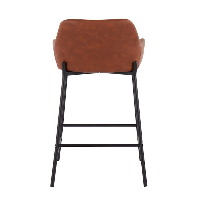 Carbon Loft Galotti Black Fixed-Height Upholstered Counter Stool - Set of 2