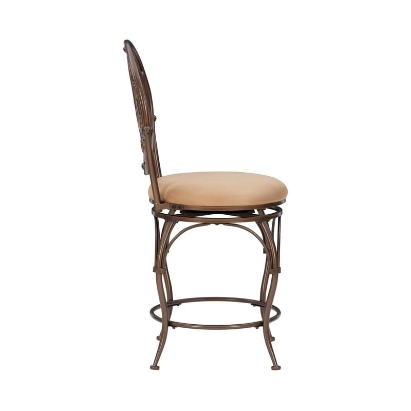 Monaco Big & Tall Scroll Circle Back Counter Stool - N/A