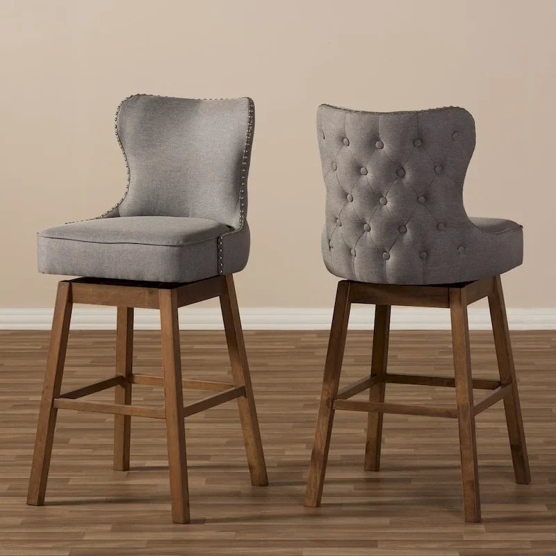 Gradisca Modern and Contemporary 2-Piece Swivel Bar Stool Set