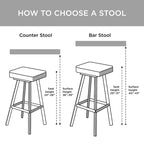 Madison Park Wheatley Natural Counter Stool - 21W x 24.5D x 37.25H