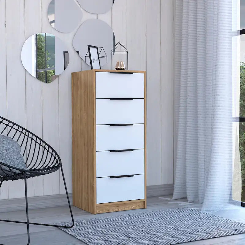 TUHOME Kaia 5 Drawer Dresser, Vertical Dresser