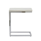 Steve Silver Eden White Marble Top Chairside Table