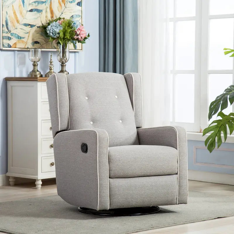 Ebello Racing Swivel Rocker Recliner Chair Single Seat