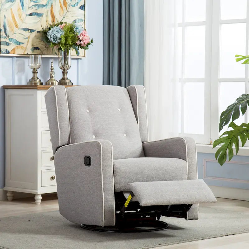 Ebello Racing Swivel Rocker Recliner Chair Single Seat