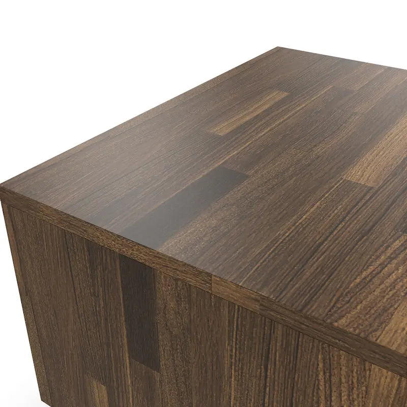 DH BASIC Modern Light Hickory 47-inch Two-tone 3-shelf Coffee Table by Denhour