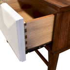 Steve Silver Carson Carrington Greta Burnished Walnut Mid-century Console Table