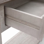 Grey Washed Wood 2-Drawer 1-Shelf Console and Entry Table - 32.7 H x 47.2 W x 13.8 D