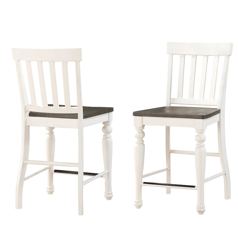 Steve Silver Jillian Two-tone Counter Height Drop Leaf 7-Piece Dining Set