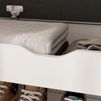 Shoe Storage Bench Padded Cushion Entryway Bench with Flip-Open Box - 47.2Wx21.2D