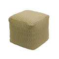 16 Hand Woven Pouf Ottoman, Sand by National Tree Company - 16 in