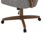 Chromcraft Cliff Caster Dining Chair Walnut Finish