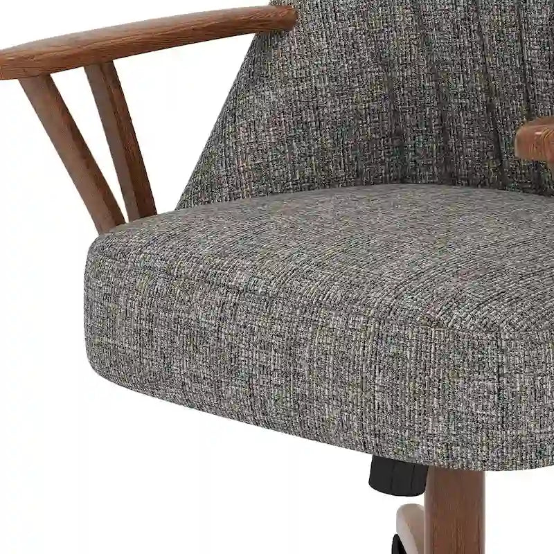 Chromcraft Cliff Caster Dining Chair Walnut Finish