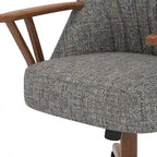 Chromcraft Cliff Caster Dining Chair Walnut Finish