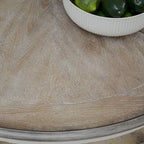 Magnolia Manor Antique White Weathered Bark Gathering Table