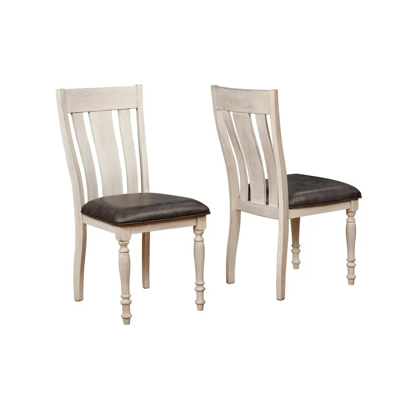 Roundhill Furniture Arch Weathered Oak Dining Set: Round Table, Four Chairs