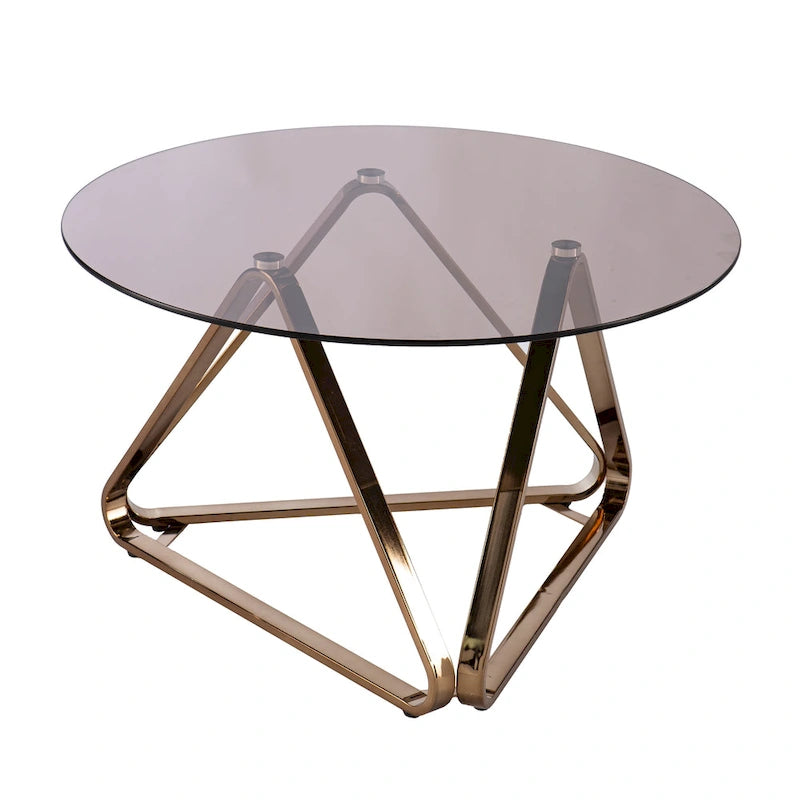 SEI Furniture Sawtelle Contemporary Champagne Glass Coffee Table
