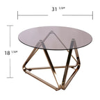 SEI Furniture Sawtelle Contemporary Champagne Glass Coffee Table