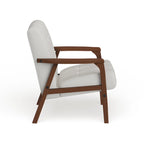 Carson Carrington Karkkila Mid Century White Faux Leather Chair