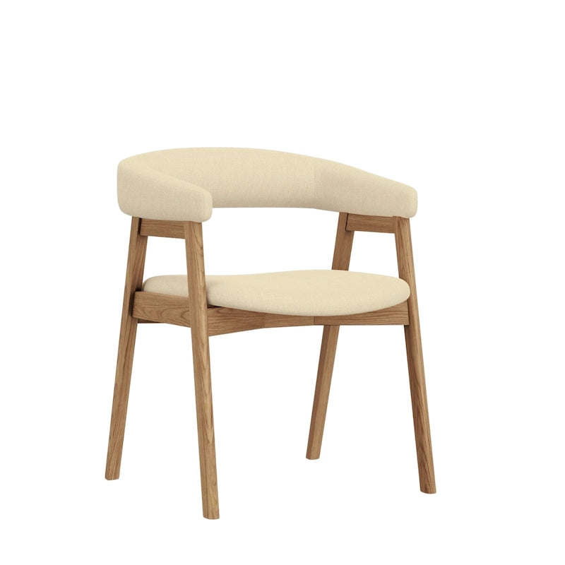 Cove Curved Back Upholstered Chairs, (Set of 2)