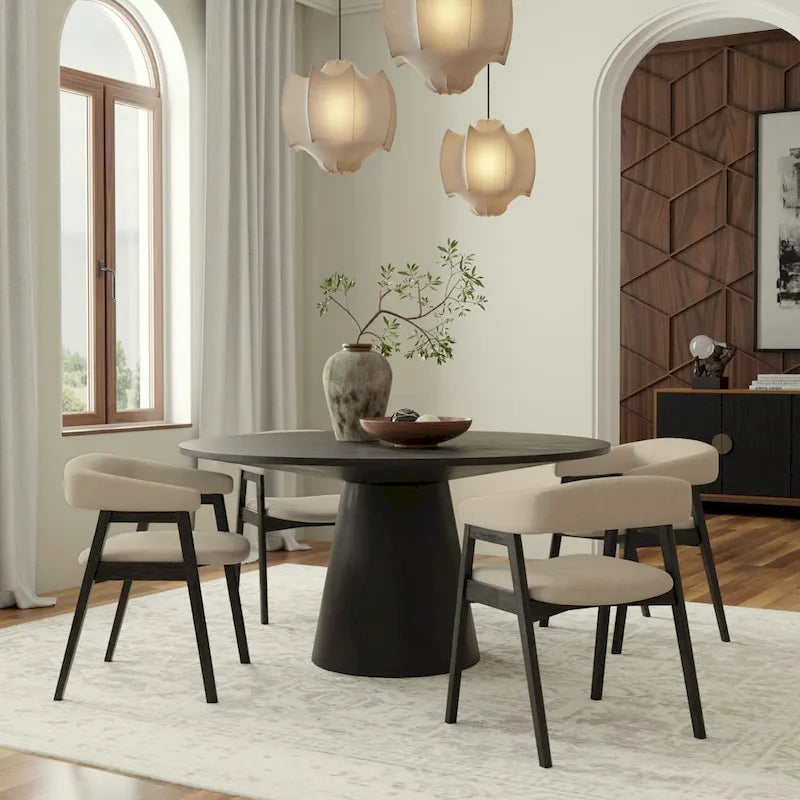 Cove Curved Back Upholstered Chairs, (Set of 2)