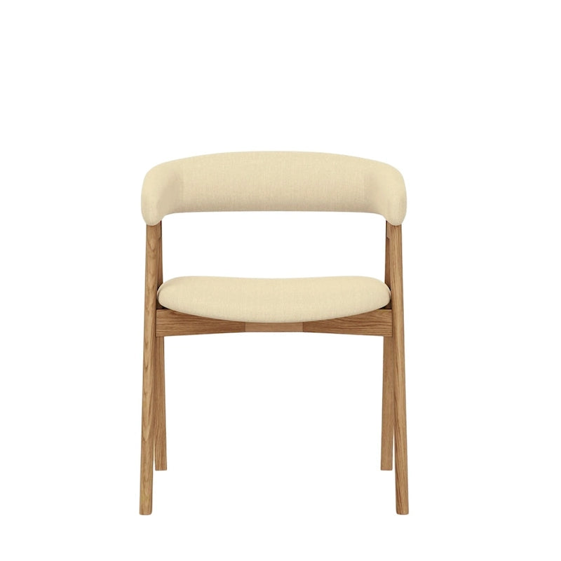 Cove Curved Back Upholstered Chairs, (Set of 2)
