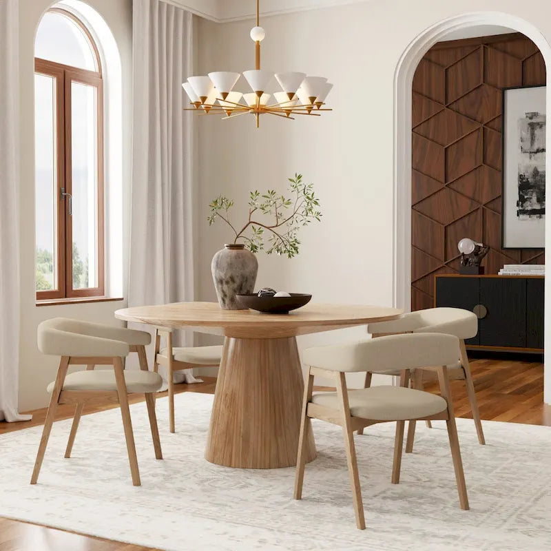 Cove Curved Back Upholstered Chairs, (Set of 2)