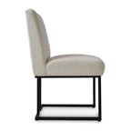 Dining Chair with Black Metal Legs (Set of 2)