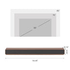 Modern Rectangular TV Stand with 4 Drawers, Wood Veneer Media Console, Walnut White, Soild Wooden, Fully-Assembled