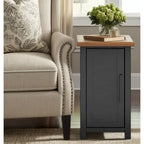 Bridgevine Home Modern Farmhouse 14 inch Chairside Table, No Assembly Required, Two-Tone Finish