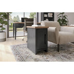 Bridgevine Home Modern Farmhouse 14 inch Chairside Table, No Assembly Required, Two-Tone Finish