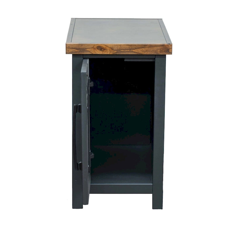 Bridgevine Home Modern Farmhouse 14 inch Chairside Table, No Assembly Required, Two-Tone Finish