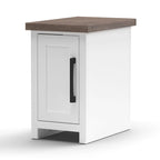 Bridgevine Home Modern Farmhouse 14 inch Chairside Table, No Assembly Required, Two-Tone Finish