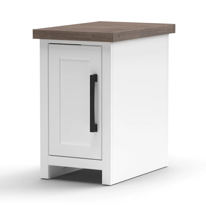 Bridgevine Home Modern Farmhouse 14 inch Chairside Table, No Assembly Required, Two-Tone Finish