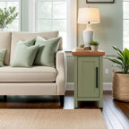 Bridgevine Home Modern Farmhouse 14 inch Chairside Table, No Assembly Required, Two-Tone Finish