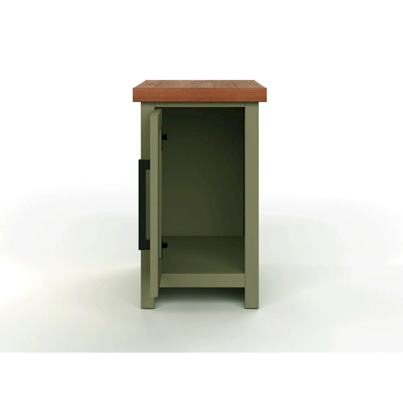 Bridgevine Home Modern Farmhouse 14 inch Chairside Table, No Assembly Required, Two-Tone Finish