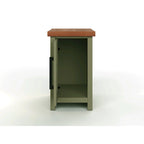 Bridgevine Home Modern Farmhouse 14 inch Chairside Table, No Assembly Required, Two-Tone Finish