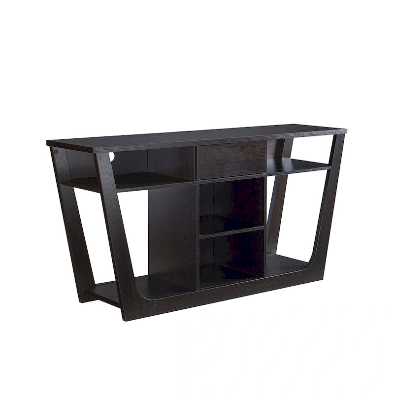 Dionte Modern 60-inch 6-Shelf 1-Drawer TV Console by Furniture of America
