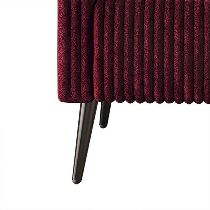 CraftPorch Corduroy Modern and Glamorous Velvet Upholstered 3-Piece Living Room Set
