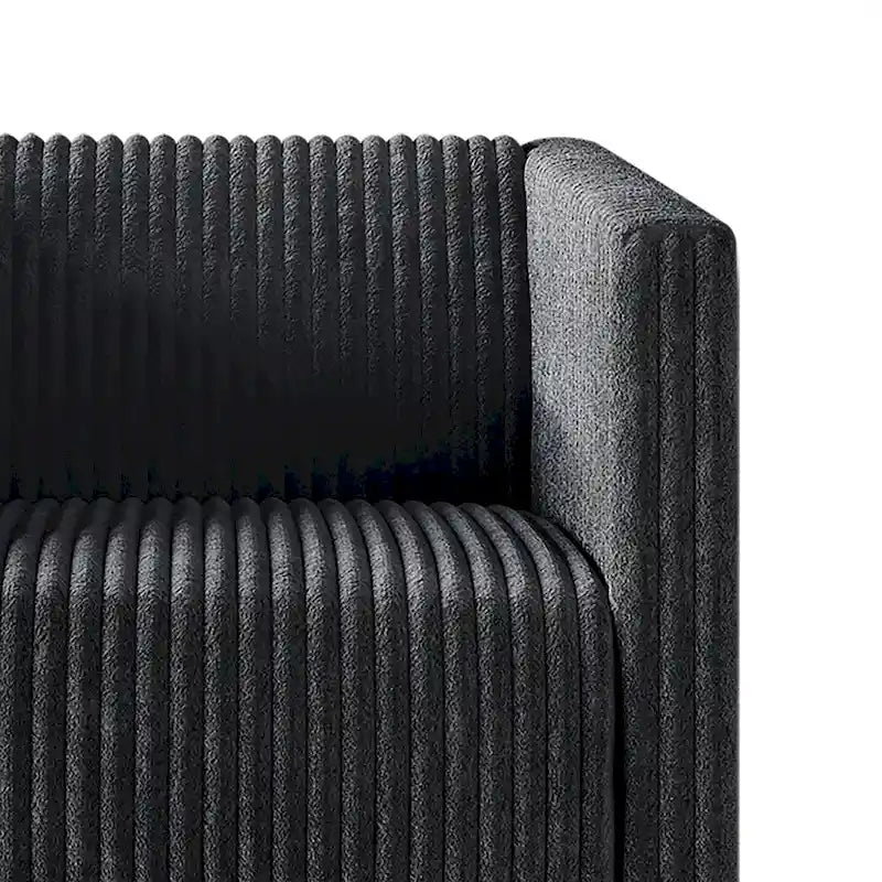 CraftPorch Corduroy Modern and Glamorous Velvet Upholstered 3-Piece Living Room Set